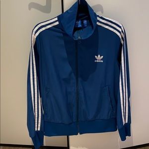 Adidas blue swish zip up